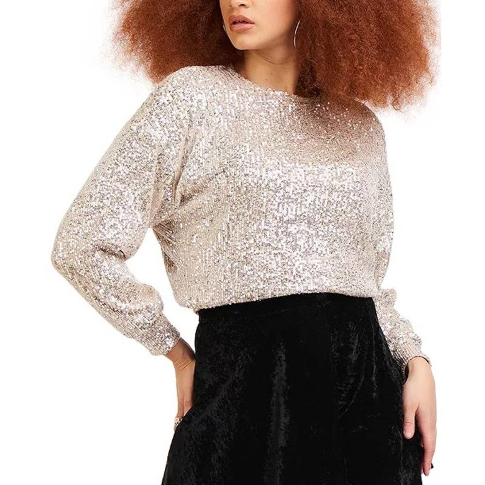 Sequin top size large ( fits like medium)-Black tape brand